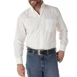 Wrangler Men's George Strait Solid Button-Down Shirt