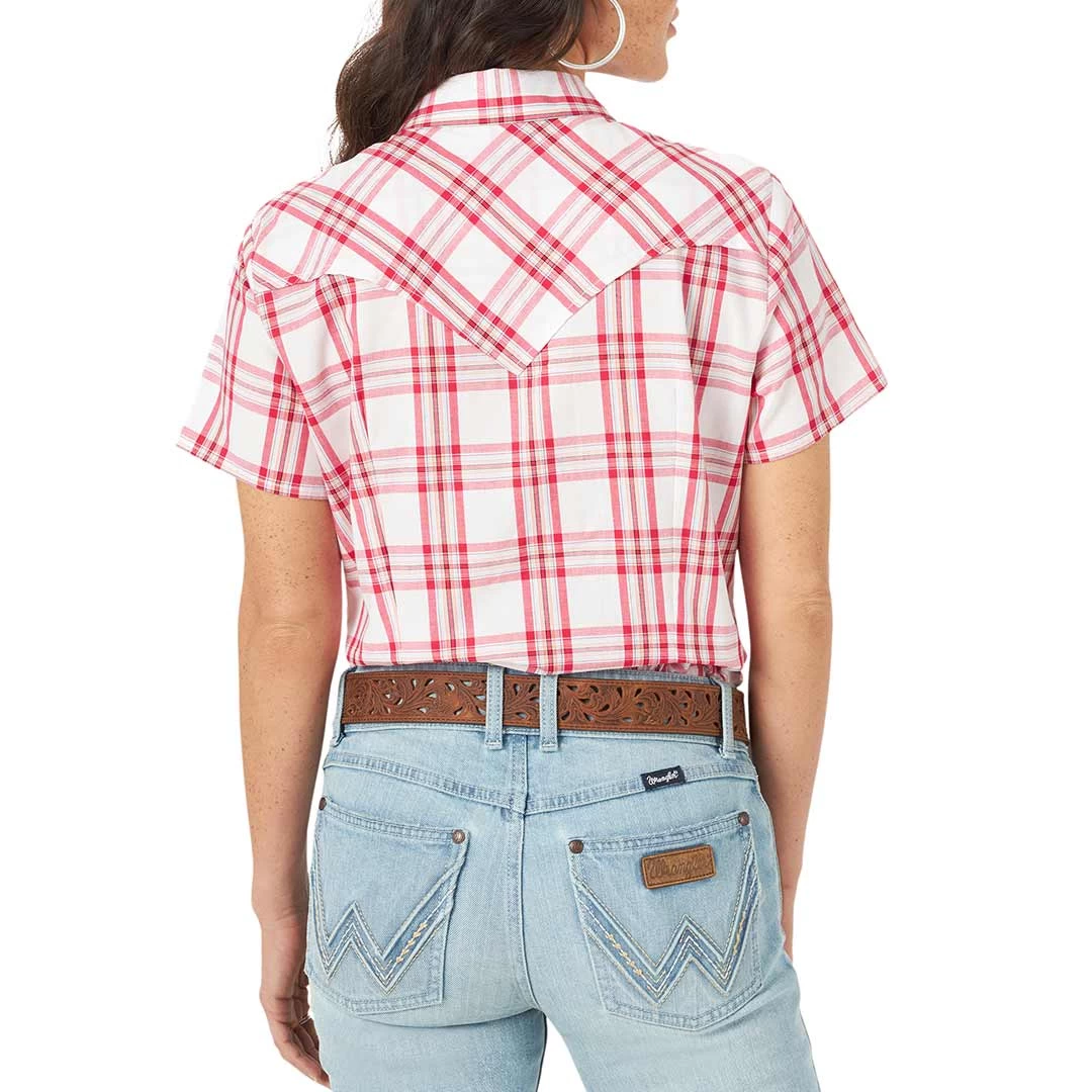 Wrangler Women's Short Sleeve Plaid Snap Shirt - Image 2