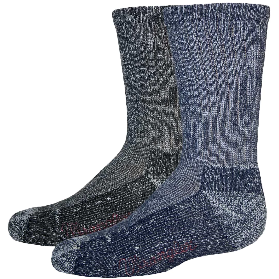 Wrangler Youth 2 Pack Cotton Crew Socks
